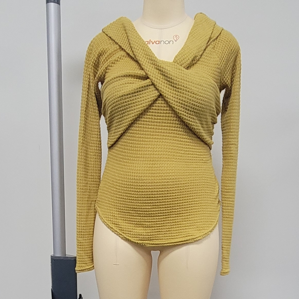 Free People waffle Crossover top